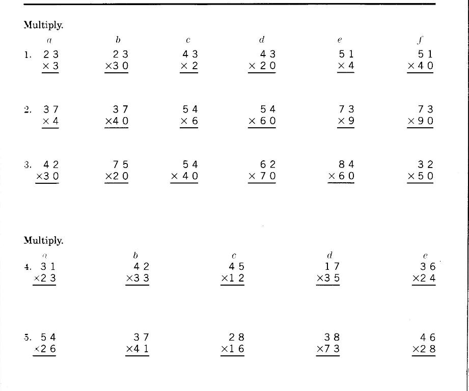 multiplication practice